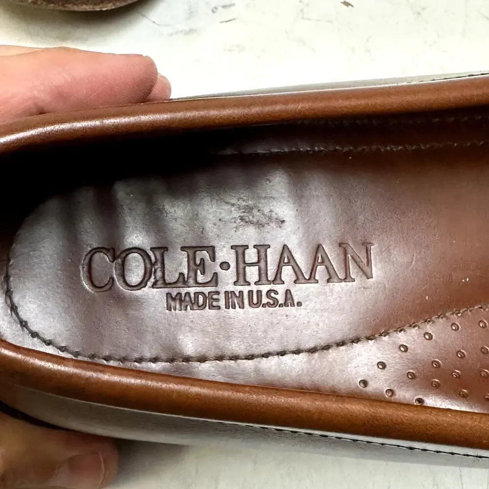 VERY GOOD Rancourt & Co. x Cole Haan Tassel Loafer Kiltie Brown Made in USA 11 D